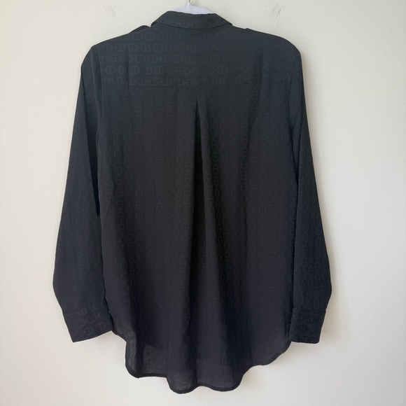 NWT J. Crew Drapey Jacquard-Print Shirt Black - Picture 6 of 8